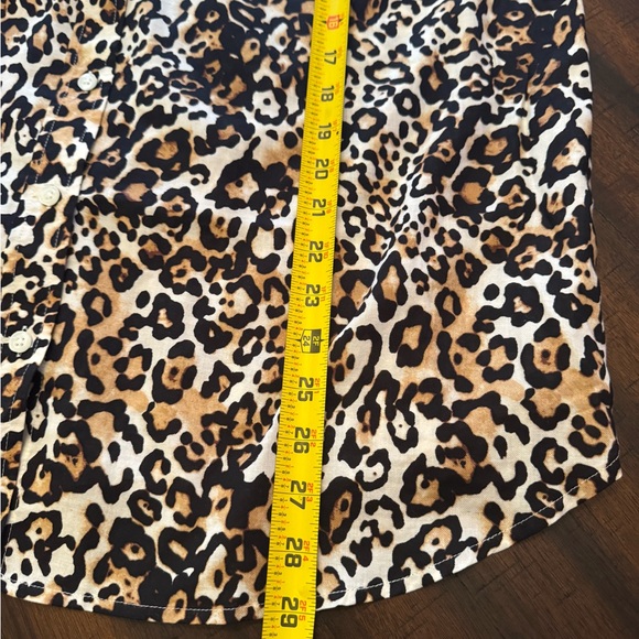 Talbots 3X Leopard Print Button-Up Shirt Casual Animal print - Picture 6 of 10
